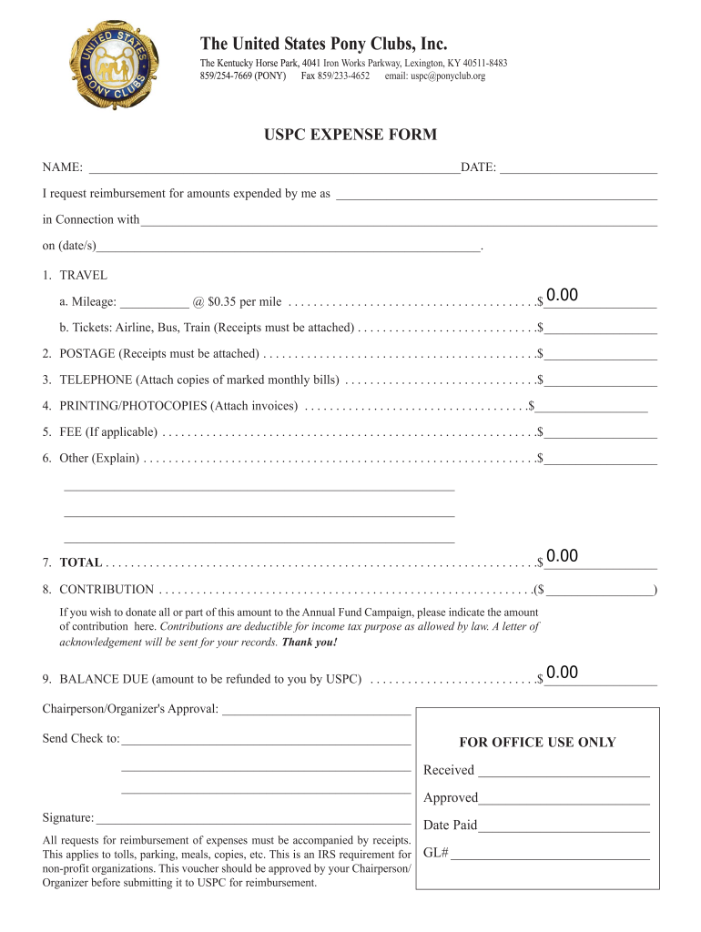 General Expense FormGeneral Expense Form Qxd United