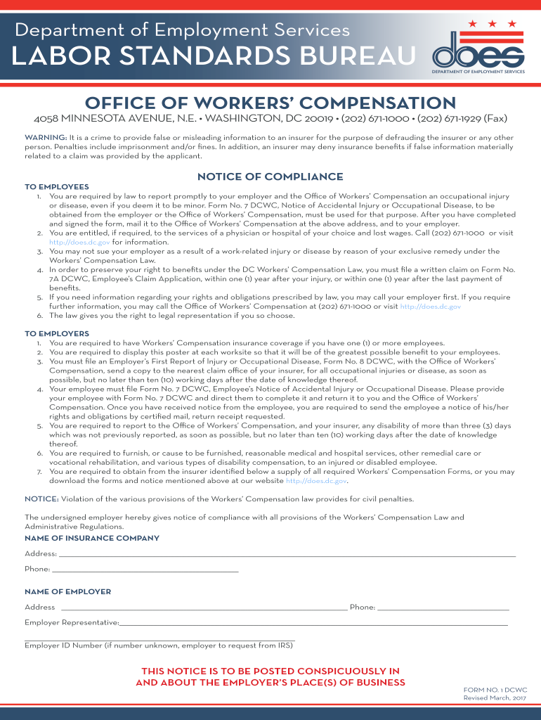  Department of Employment Services LABOR STANDARDS BUREAU 2017-2024