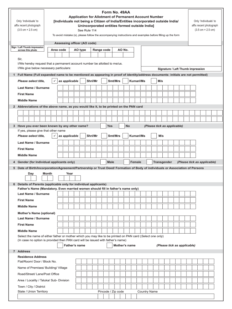  FORM NO 10F Information to Be Provided under Sub Section 2018-2024