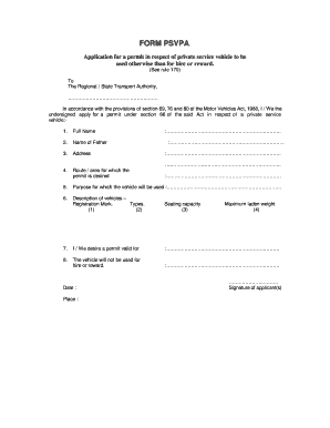 Psvpa Form