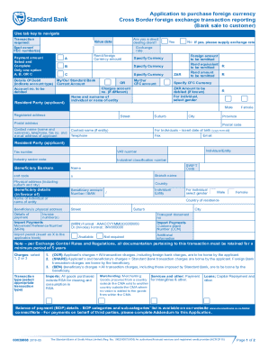 Bidvest Bank Balance of Payment Form