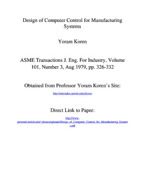 Computer Control of Manufacturing Systems  Form