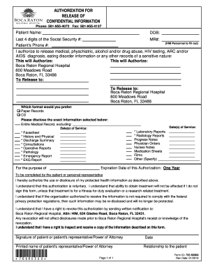  Release of Information Form Here Boca Raton Regional Hospital 2014