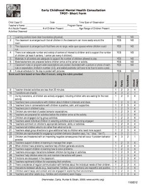 Tpot Short Form