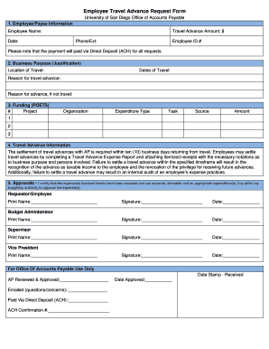 Travel Request Form Sample
