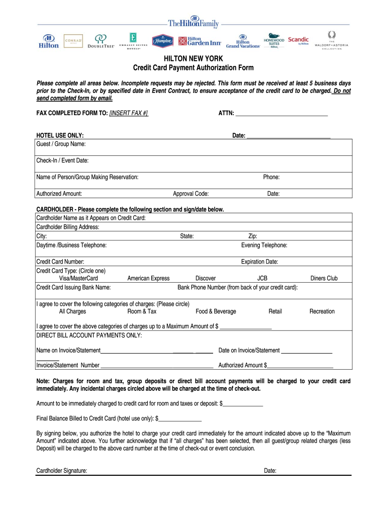 Hotel Job Application Form