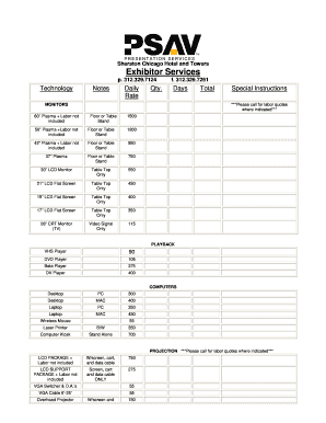 PSAV EXHIBIT ORDER FORM 07 V 2 DOC Aats