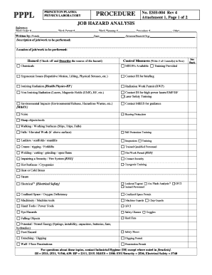 Fill in Check List Jsa Forms