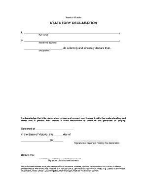 Statutory BDeclarationb PDF 8KB 1 Bpageb  Form