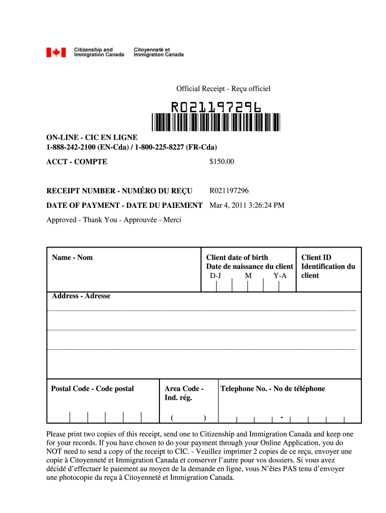  Printable Rent Receipt Online 2011-2024