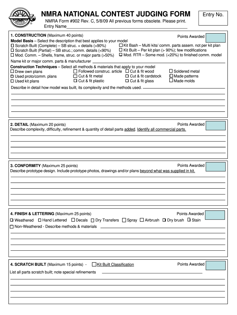  Nmra Form 2009-2024