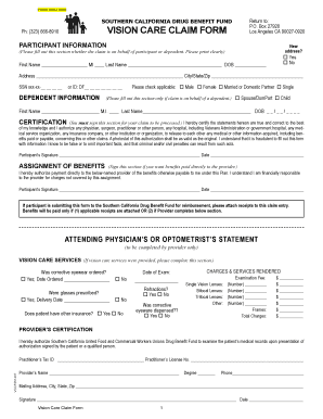 Ufcw Vision Claim Form