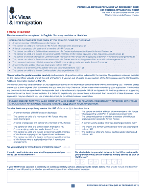 HM Forces Application Form Gov UK