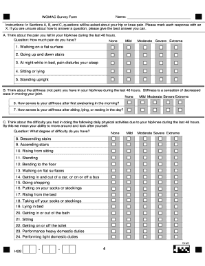 Womac Scale PDF  Form