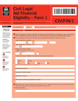 CIVFIN1 Scottish Legal Aid Board  Form