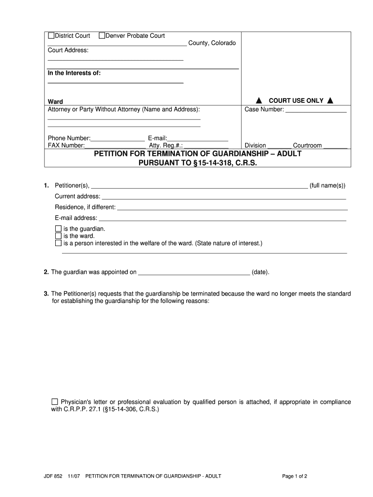 Jdf 852  Form