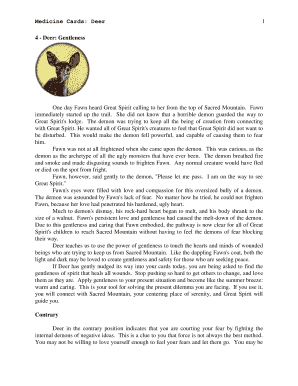 Deer Medicine Card Form - Fill Out and Sign Printable PDF Template
