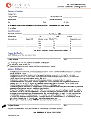 Conexis Dependent Online Reimbursment Form