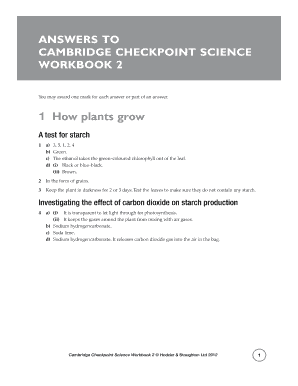 Checkpoint 2 Science PDF  Form