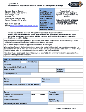 How to Apply for a Blue Badge in County Durham  Form