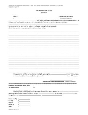 Draft Notarial Form 1a General Affidavit Tokyope Dfa Gov