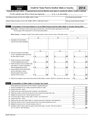 Arizona Form 309