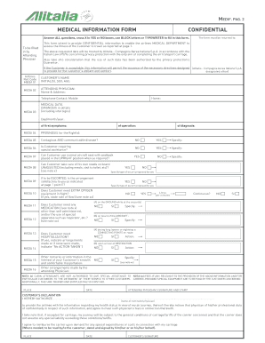 Medif Alitalia  Form