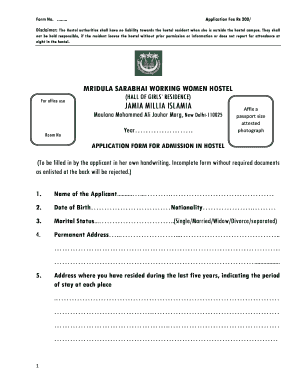 Hostel Agreement Format