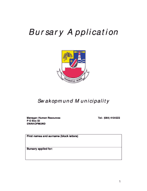 Swakopmund Municipality Vacancies  Form