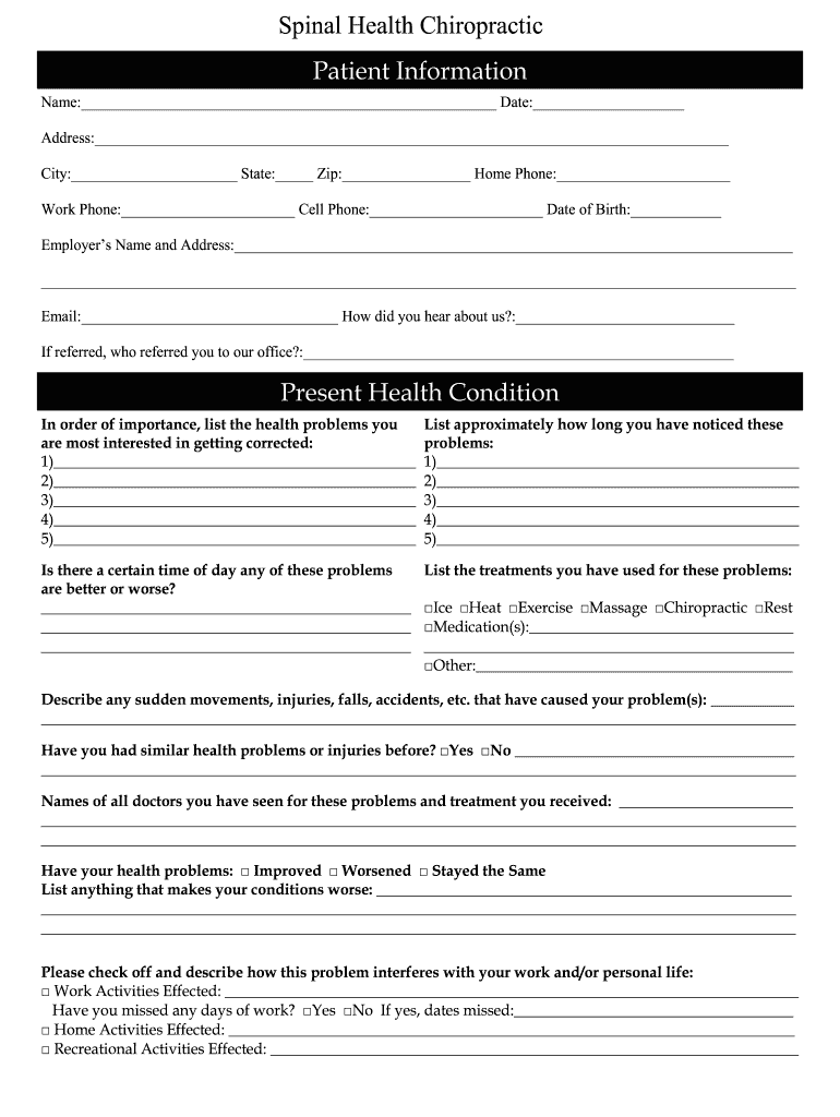Patient Intake Form PDF