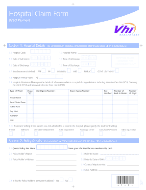 Vhi Claim Form