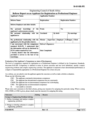 Ecsa Engineering Report Example PDF  Form