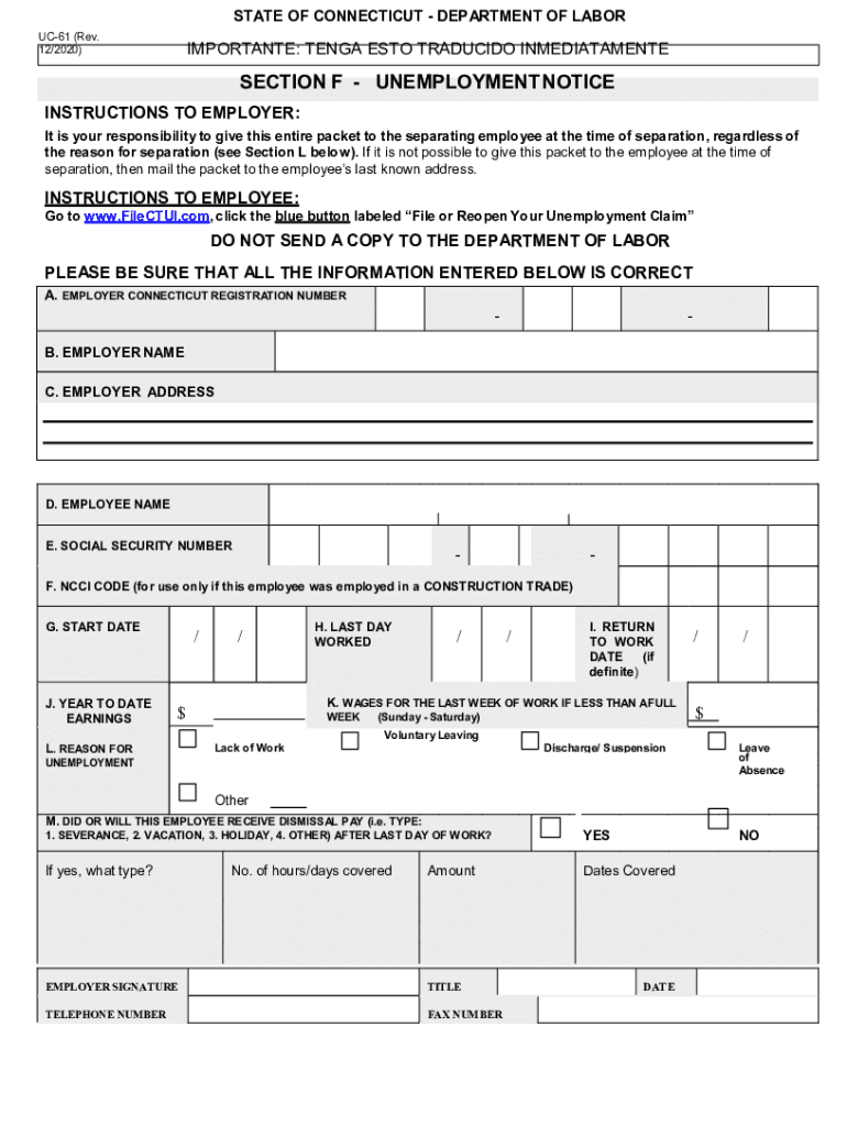  Ct Uc 62 Form 2020-2024