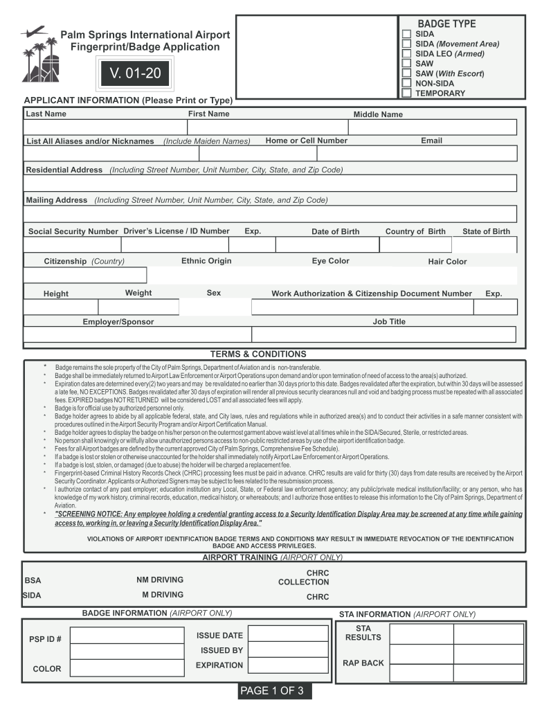 PSP Badge Application V01 182019 Cdr  Form