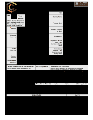 Cavendish Doctors  Form