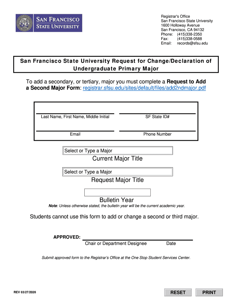  Form SFSU Request for ChangeDeclaration of 2020-2024