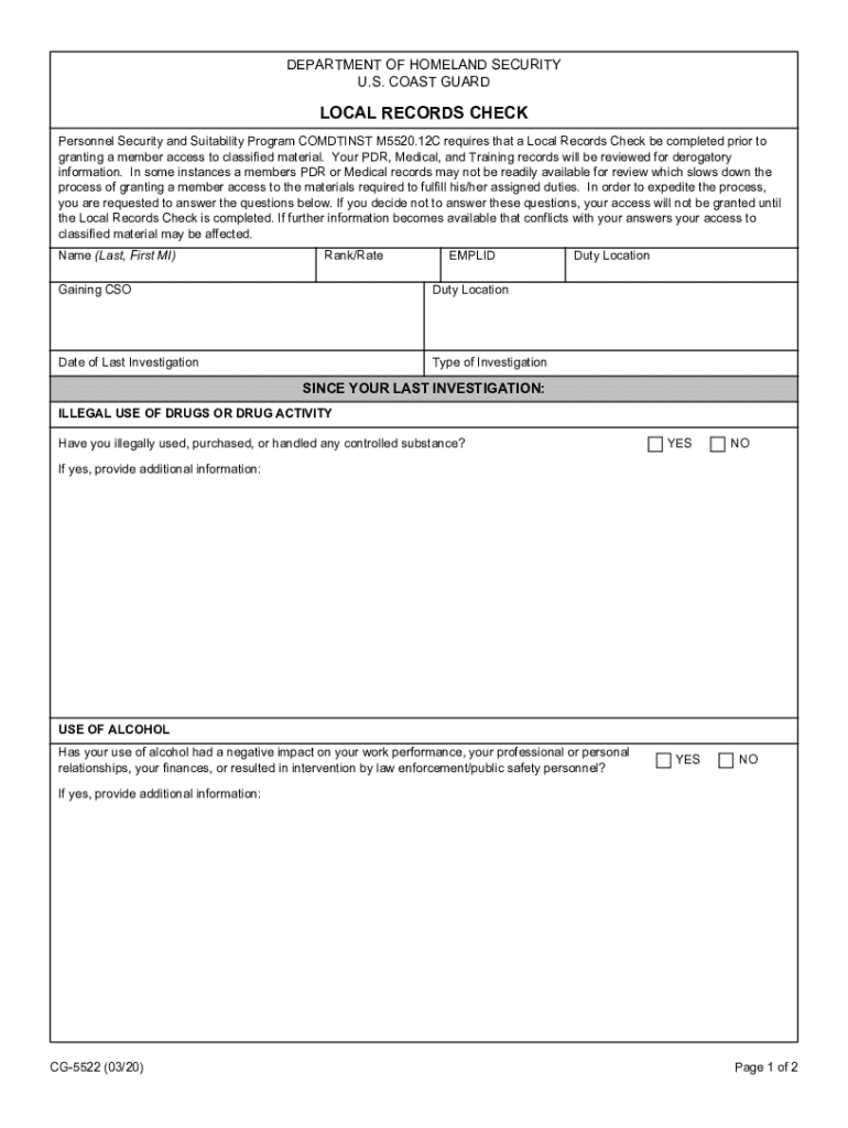  CG 5522 Local Records Check 2020-2024