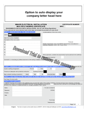 Bs7671 Model Forms