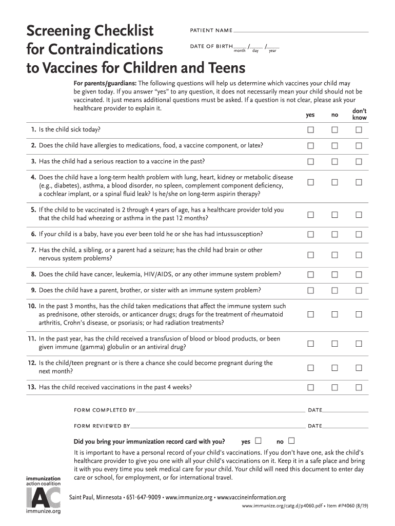 health screening assignment