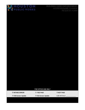  Building Code Enforcement Addressname Change Request Form 2019