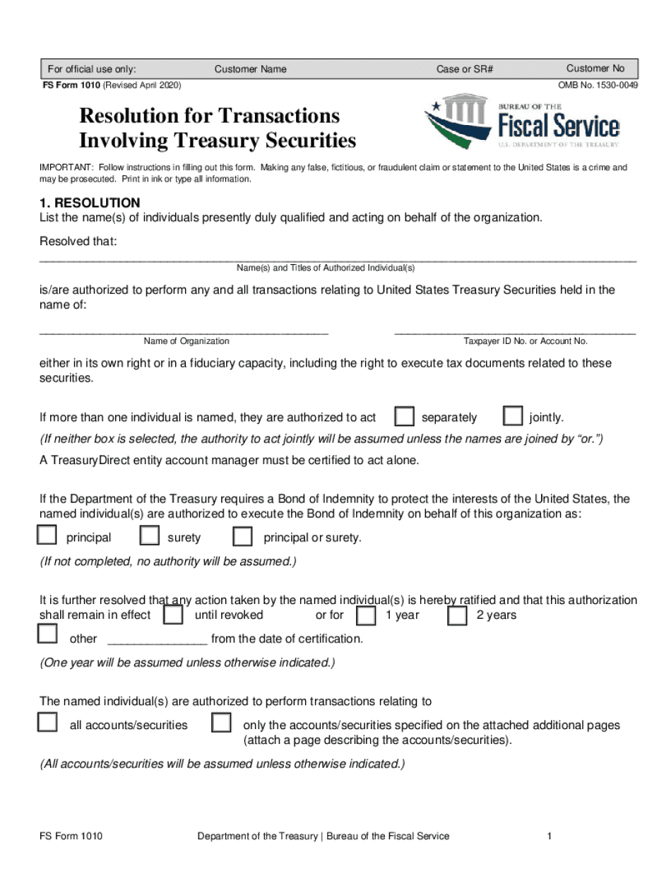  FS Form 1010 Revised April 2020-2024