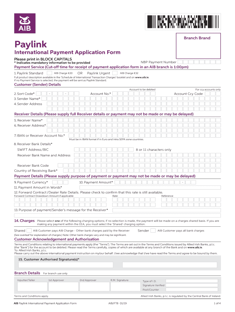 Aib Paylink  Form