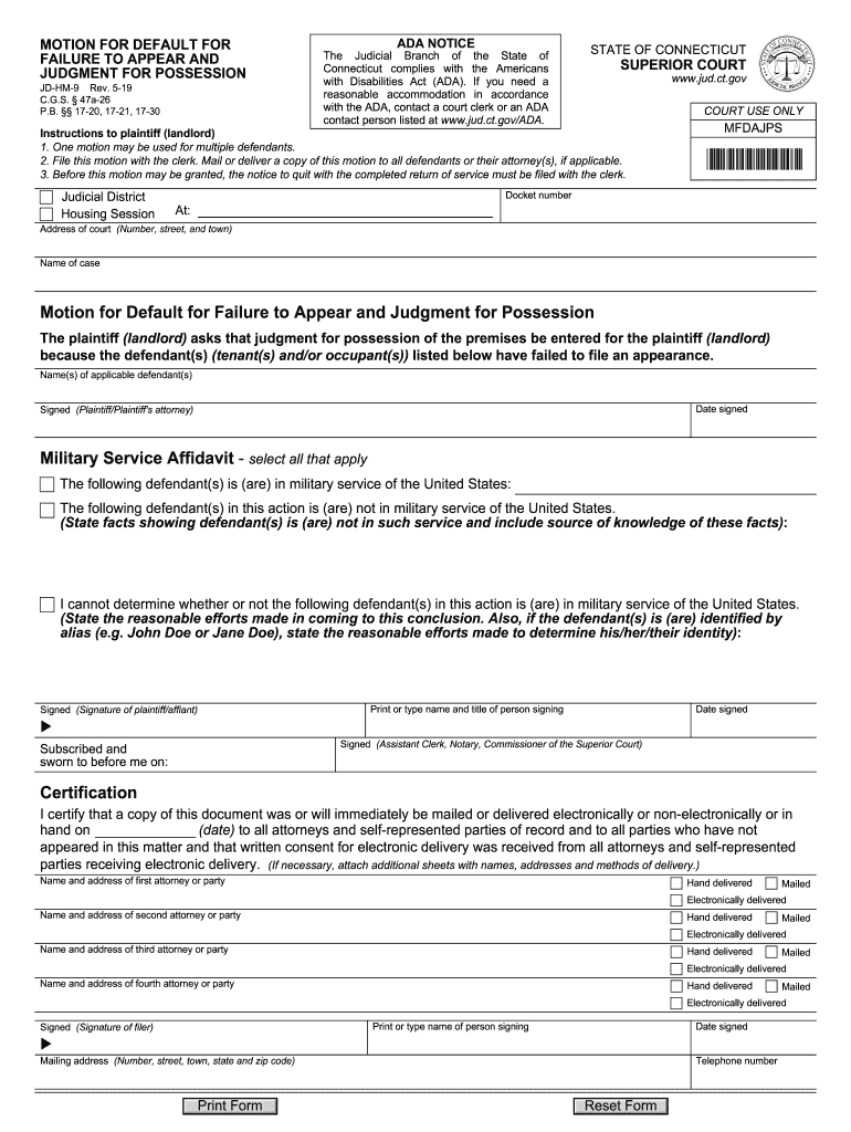 JD HM 9 Rev  Form