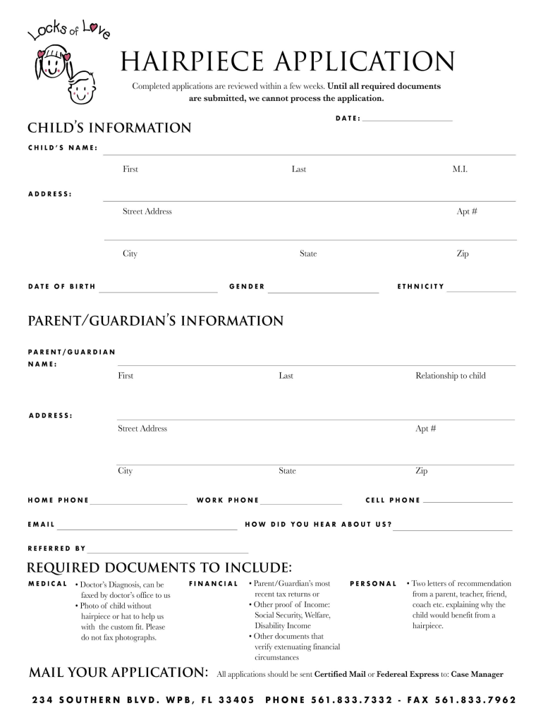 Get and Sign Application Locks of Love  Form