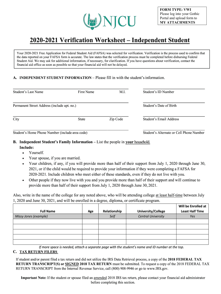  Njcu Verification 2020-2024