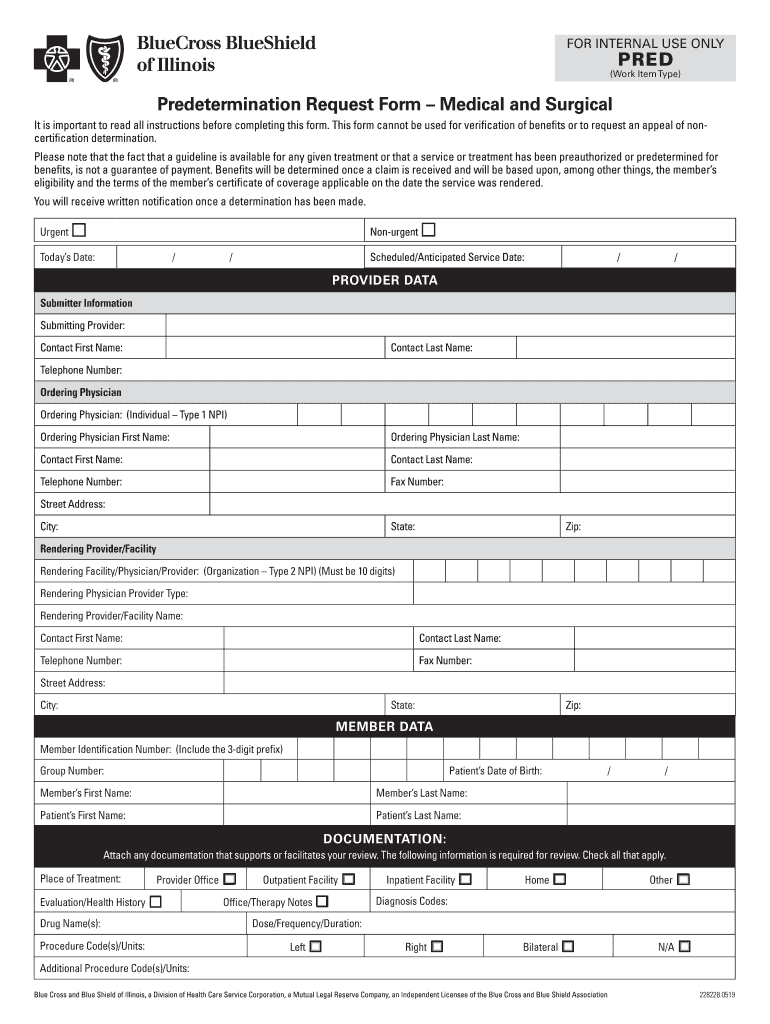  Predetermination Request Form Instructions BlueCrossMN 2019