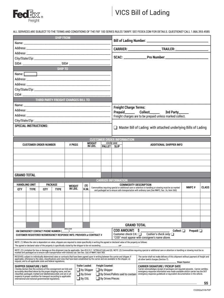 Vics Bol Fill Out and Sign Printable PDF Template signNow