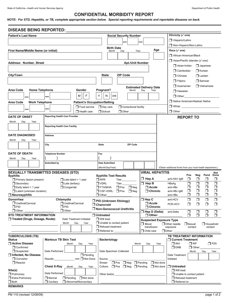  LAC DPH, Health Professional & Laboratory Mandatory 2009