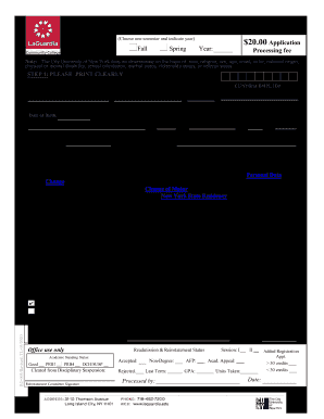  Readmission to Laguardia Community College Fill Online 2020