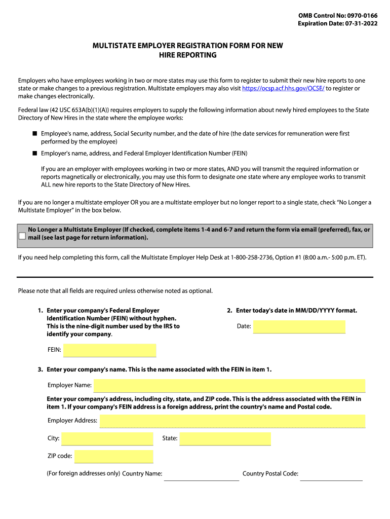 Multistate Employer  Form